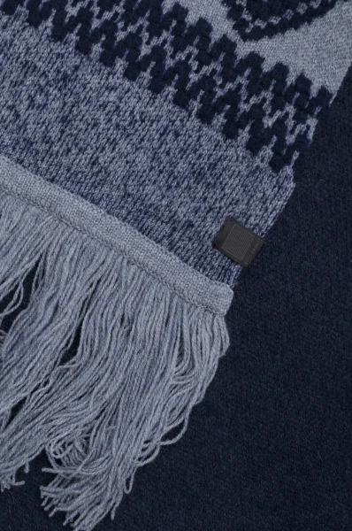 Woolen scarf Aproscar BOSS ORANGE тъмносин