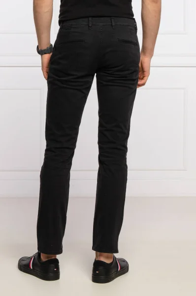 панталон chino schino | slim fit BOSS ORANGE черен