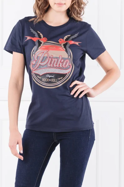 T-shirt Stereo| Regular Fit Pinko тъмносин