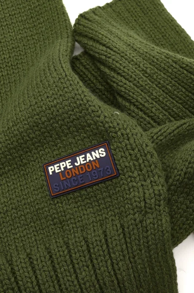 Шал | с добавка вълна Pepe Jeans London зелен