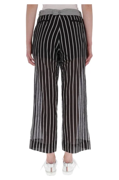 панталон | regular fit | с добавка коприна TWINSET черен