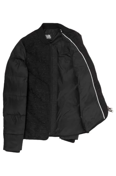 Jacket Boucle Quilted Karl Lagerfeld черен
