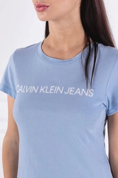 Тениска INSTITUTIONAL LOGO | Regular Fit | Regular Fit CALVIN KLEIN JEANS небесносин
