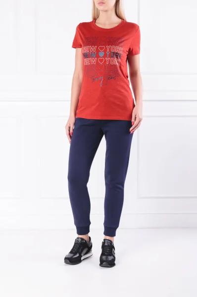 Тениска TJW NEW YORK TEE | Regular Fit Tommy Jeans червен