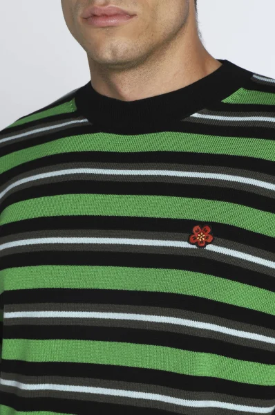 вълнен пуловер | regular fit Kenzo зелен