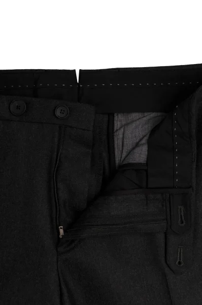 вълнено панталон wilhelm 3 | slim fit BOSS BLACK графитен