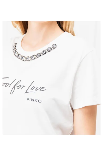 Тениска SANCIRE | Regular Fit Pinko бял
