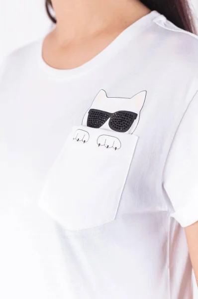 Тениска | Regular Fit Karl Lagerfeld бял