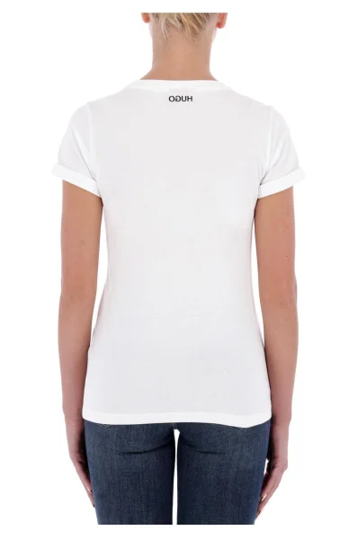 Тениска Denna | Regular Fit HUGO бял