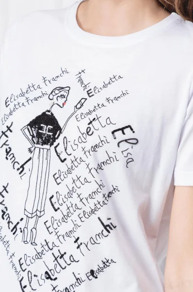 Тениска | Regular Fit Elisabetta Franchi бял