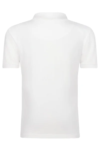 Поло/тениска с яка | Regular Fit HUGO KIDS бял