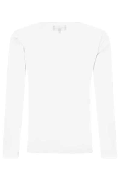 Блуза с дълъг ръкав | Regular Fit Emporio Armani бял