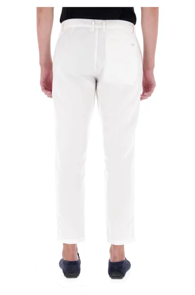 ленено панталон chino | regular fit Armani Exchange бял