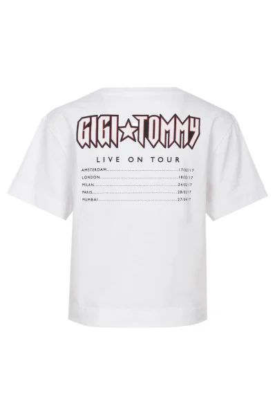 T-shirt Gigi Hadid Rock Tour Tommy Hilfiger бял