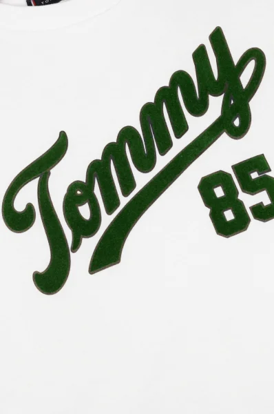 Тениска TH COLLEGE 85 TEE S/S | Regular Fit Tommy Hilfiger бял