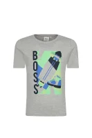 Тениска | Slim Fit BOSS Kidswear сив