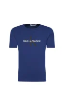 Тениска MONOGRAM LOGO | Regular Fit CALVIN KLEIN JEANS тъмносин