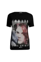 Тениска M/C JERSEY/ Cobain | Loose fit Gas черен
