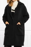 Вълнен палто TWINSET черен