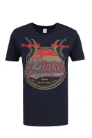 T-shirt Stereo| Regular Fit Pinko тъмносин