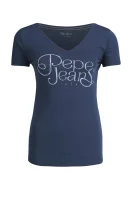 Тениска PEPA | Slim Fit Pepe Jeans London тъмносин