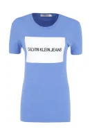 Тениска box logo | Regular Fit CALVIN KLEIN JEANS син