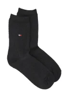 Чорапи WAFFLE Tommy Hilfiger черен