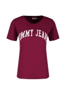 Тениска CLEAN LOGO TEE | Regular Fit Tommy Jeans бордо