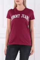 Тениска CLEAN LOGO TEE | Regular Fit Tommy Jeans бордо
