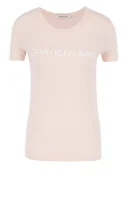 Тениска INSTITUTIONAL LOGO | Regular Fit CALVIN KLEIN JEANS прасковен
