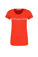 Тениска INSTITUTIONAL LOGO | Regular Fit CALVIN KLEIN JEANS оранжев