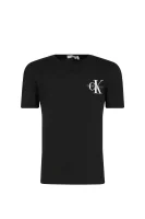 Тениска MONOGRAM | Regular Fit CALVIN KLEIN JEANS черен