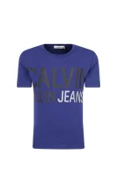 Тениска STAMP LOGO | Regular Fit CALVIN KLEIN JEANS тъмносин