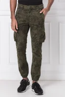 карго панталон | straight fit Superdry зелен