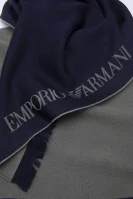 вълнен шал Emporio Armani тъмносин