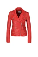 Impavido Leather Jacket Pinko червен