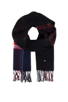 Woolen scarf Faded Tommy Hilfiger тъмносин