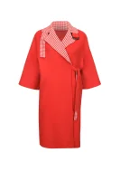 Вълнено палто с две лица Emporio Armani червен