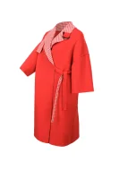 Вълнено палто с две лица Emporio Armani червен