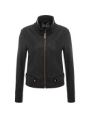 Leather jacket Sanuvo BOSS BLACK черен