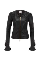 Capitre Leather Jacket Pinko черен