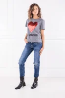 Тениска | Regular Fit Love Moschino сив