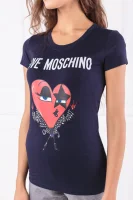 Тениска | Slim Fit Love Moschino тъмносин