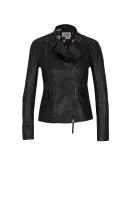 Leather Jacket Armani Collezioni черен