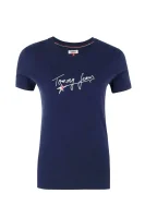 Тениска TJW FEMININE SCRIPT | Regular Fit Tommy Jeans тъмносин
