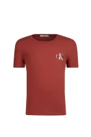 Тениска | Regular Fit CALVIN KLEIN JEANS кафяв