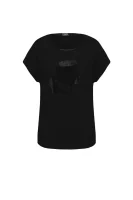 T-shirt Rhinestone Head Karl Lagerfeld черен