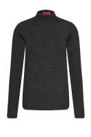 Блуза с поло яка MANAMA | Slim Fit MAX&Co. черен
