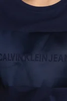 Тениска INSTITUTIONAL SATIN | Regular Fit CALVIN KLEIN JEANS тъмносин