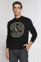 Вълнен пуловер | Slim Fit Versace Jeans Couture черен